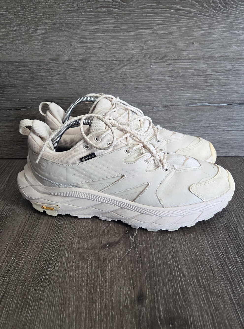 HOKA Anacapa Low GTX Waterproof Hiking Shoes - Eggnog / Shifting Sand Size 10B